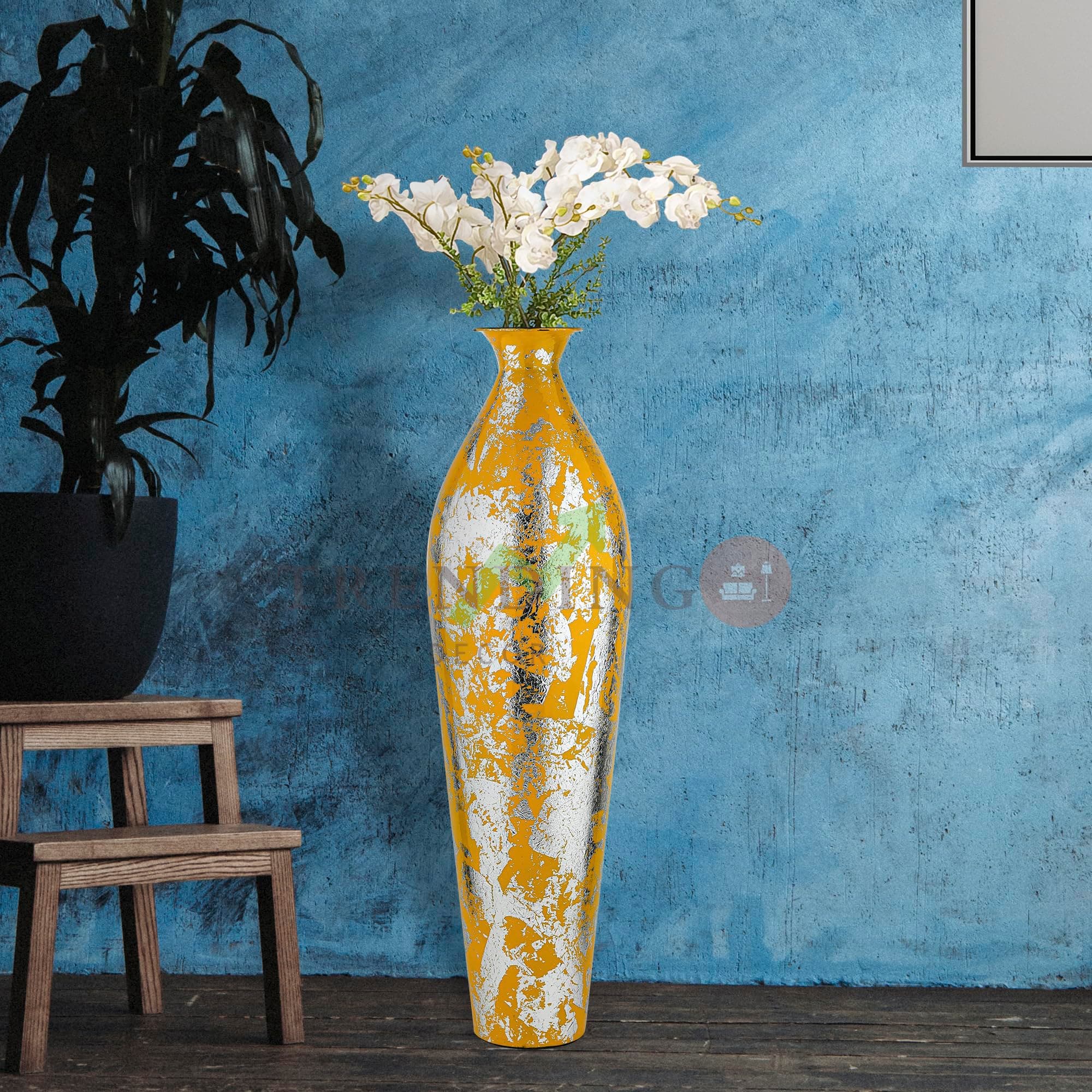 TRENDING DECOR Metal Flower Vase for Home Decor Office Living Room Corner Decoration- 24 inches (DS10)