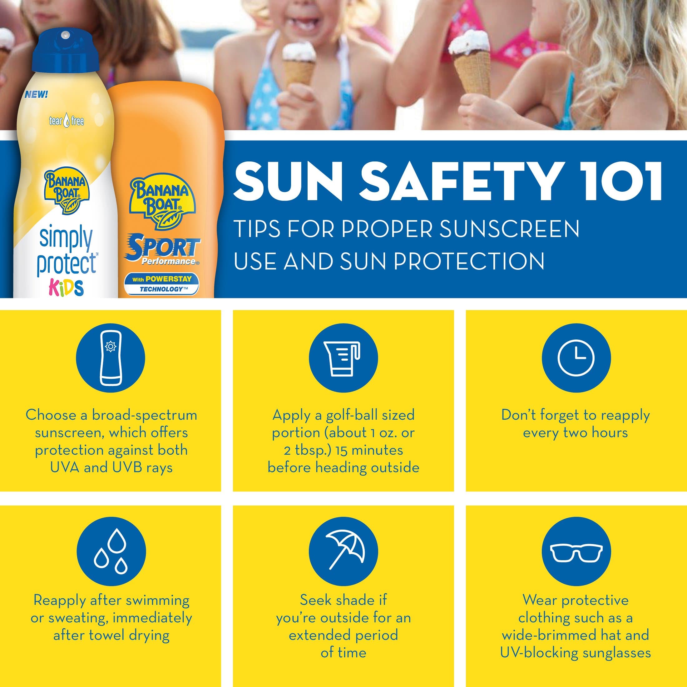BANANA BOAT Kids Sport Tear-Free Sunscreen For Sensitive Skin Type Spray, Kids Sport - Spf 50-6Oz, Lotion
