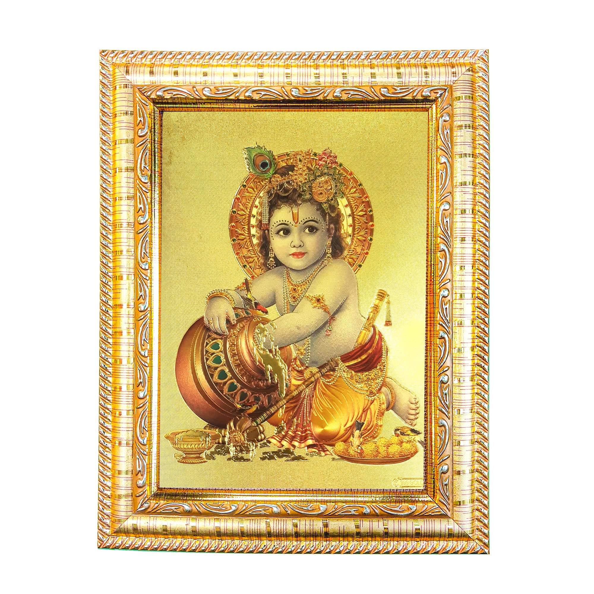 Hawai Designer Wall Hanging Engineered Wood Photo Frame for Worship Use 8.5x7inch