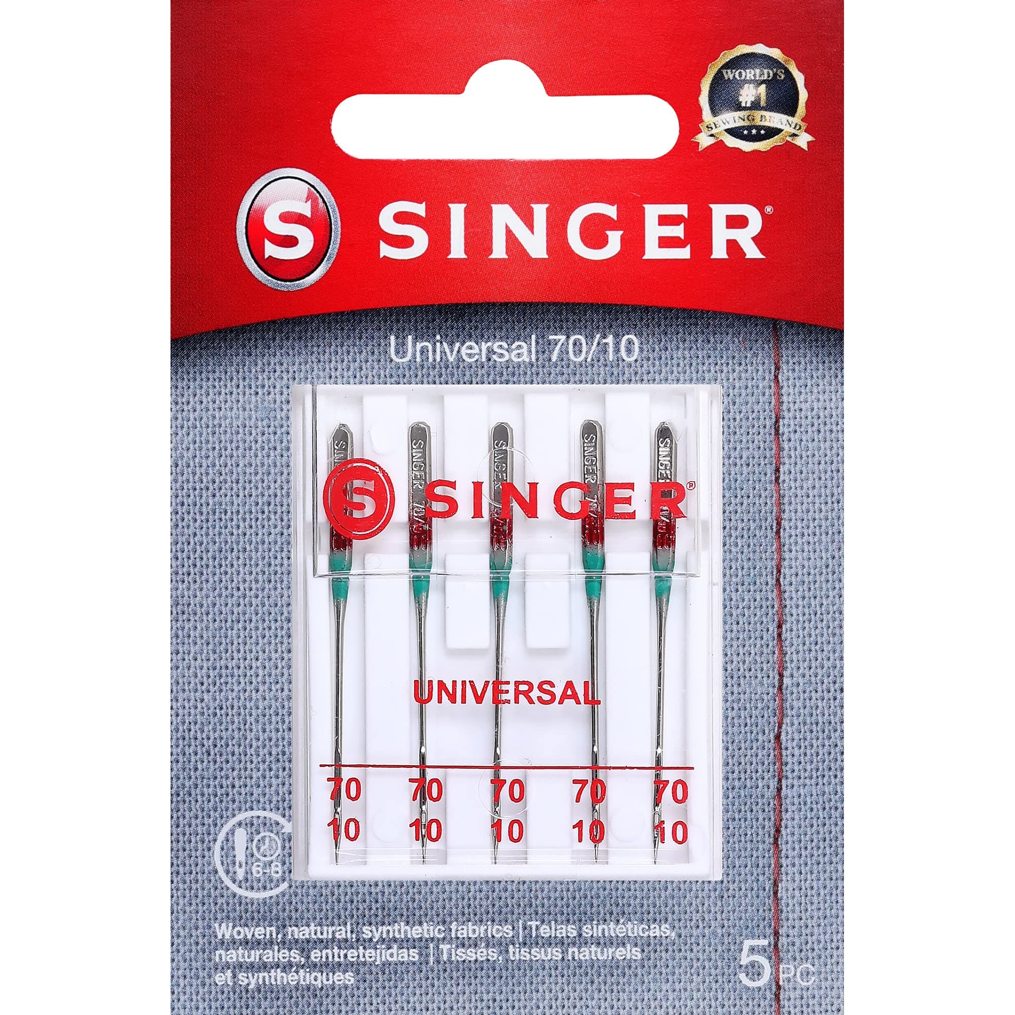 SINGER Universal Regular Point Sewing Machine Needles