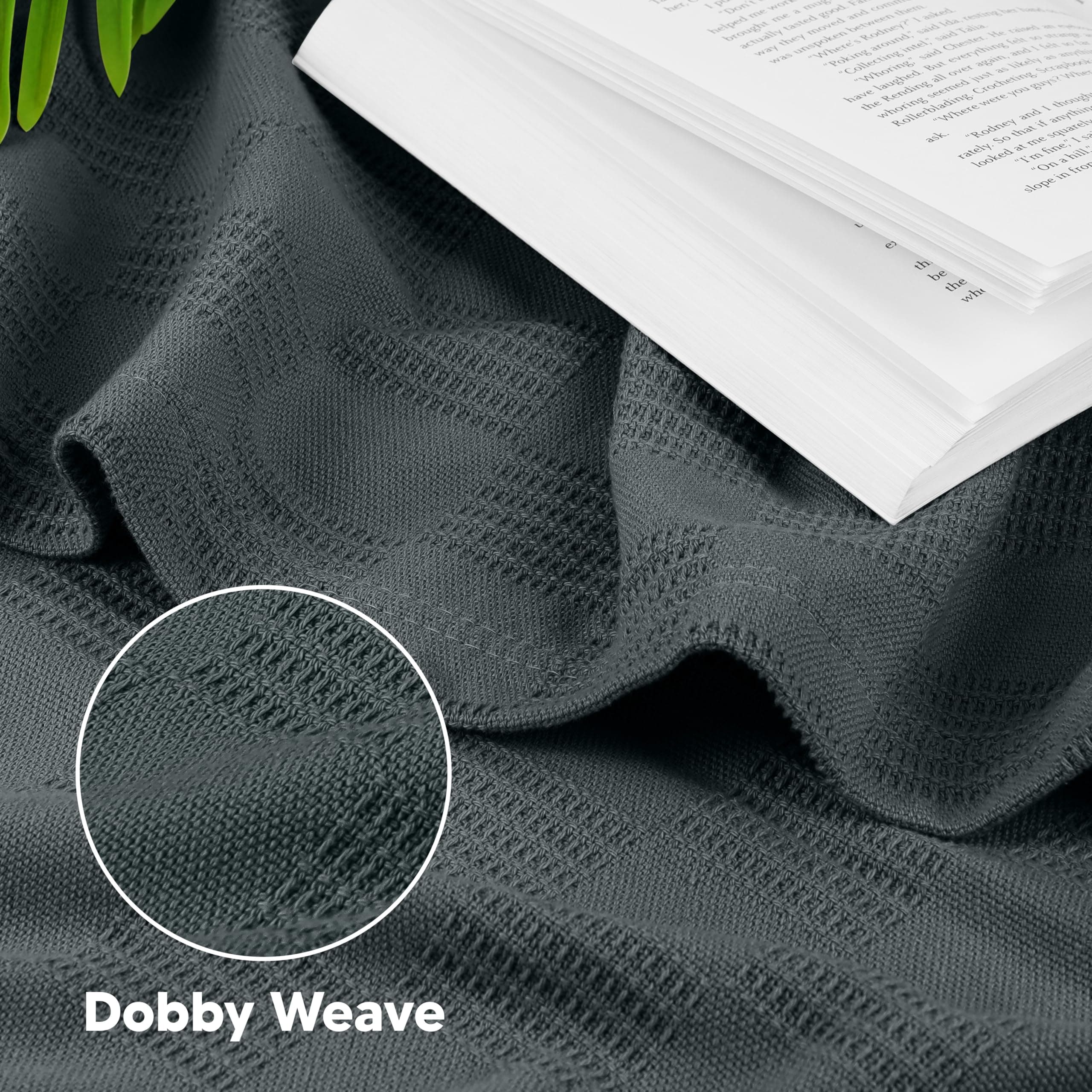 Utopia Bedding Premium Cotton Blanket King Grey - Soft Breathable Thermal Blanket - Ideal for Layering Any Bed