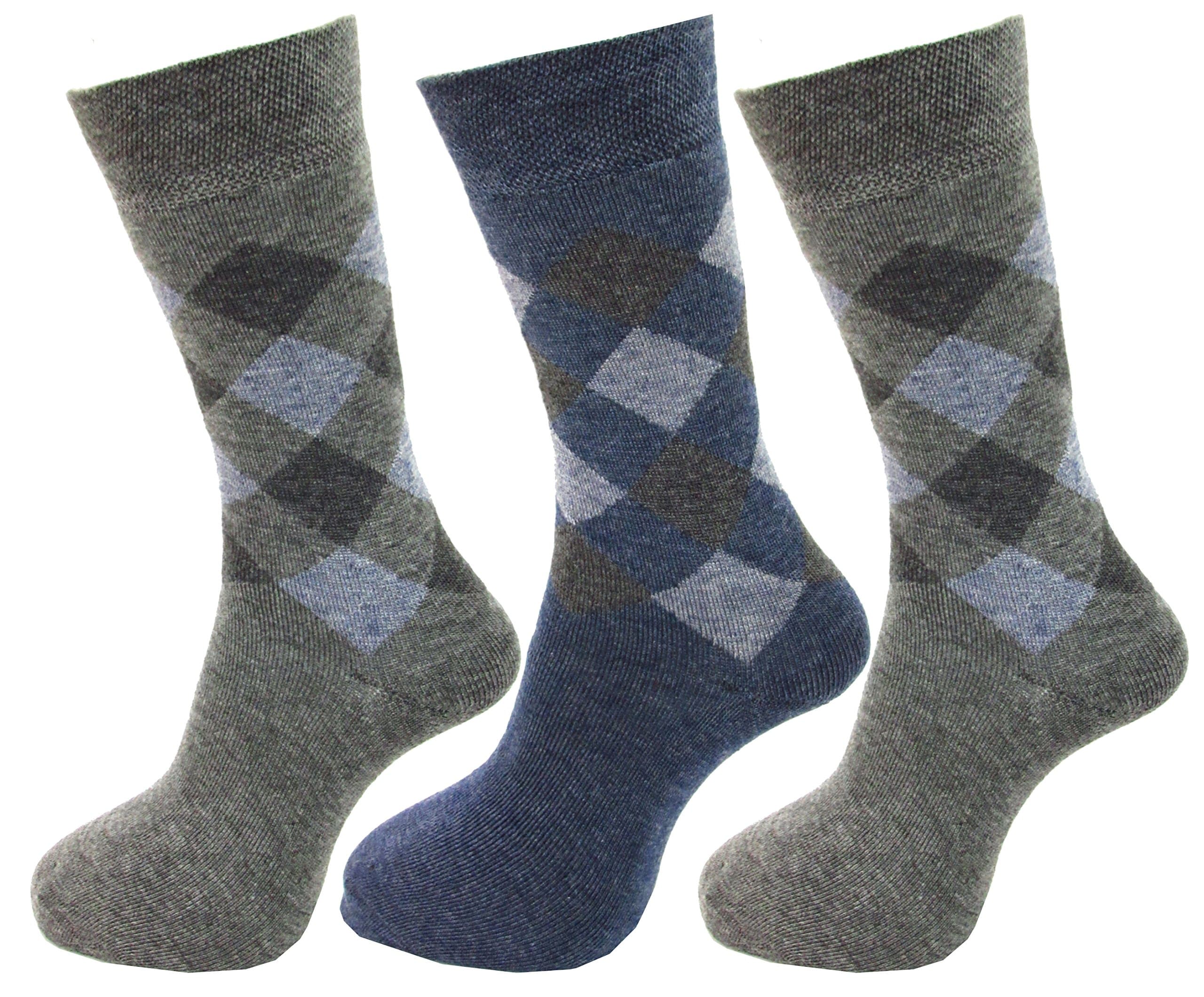 RC. ROYAL CLASS Men's Calf Length Towel Thick Woolen Warm Socks (Multicolour, Free Size) - Pack of 3