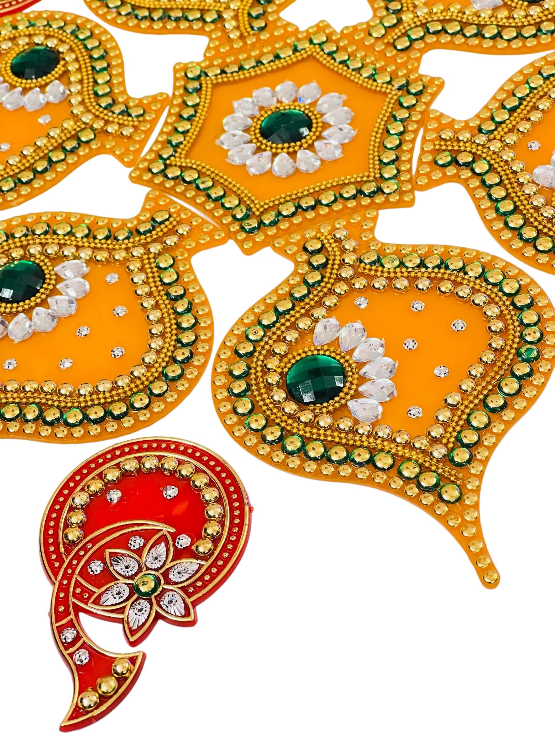 SAHAYA Reusable Rangoli for Decoration Acrylic with T Light Holder Small Home Festival Decoration