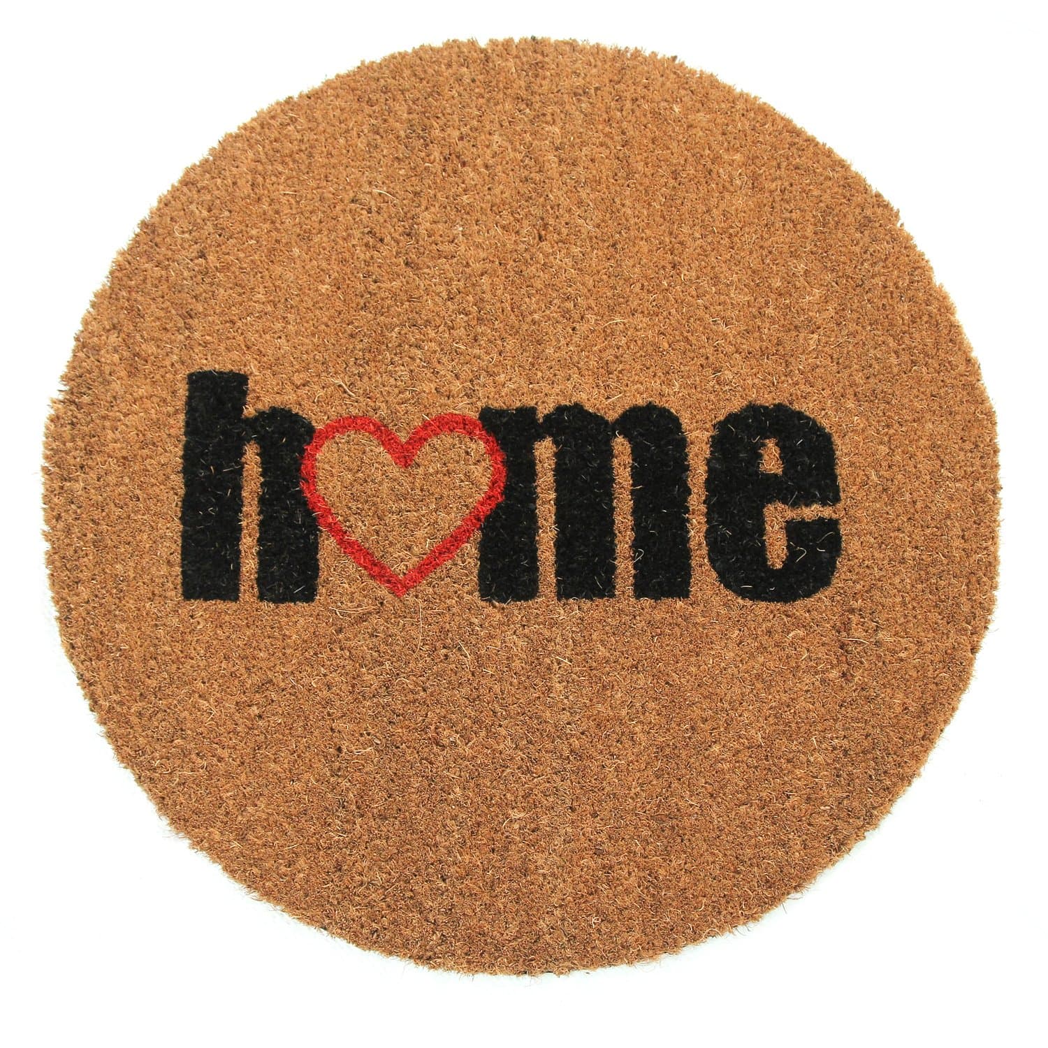 Onlymat Round Shape Home Printed Natural Coir Anti Slip Doormat