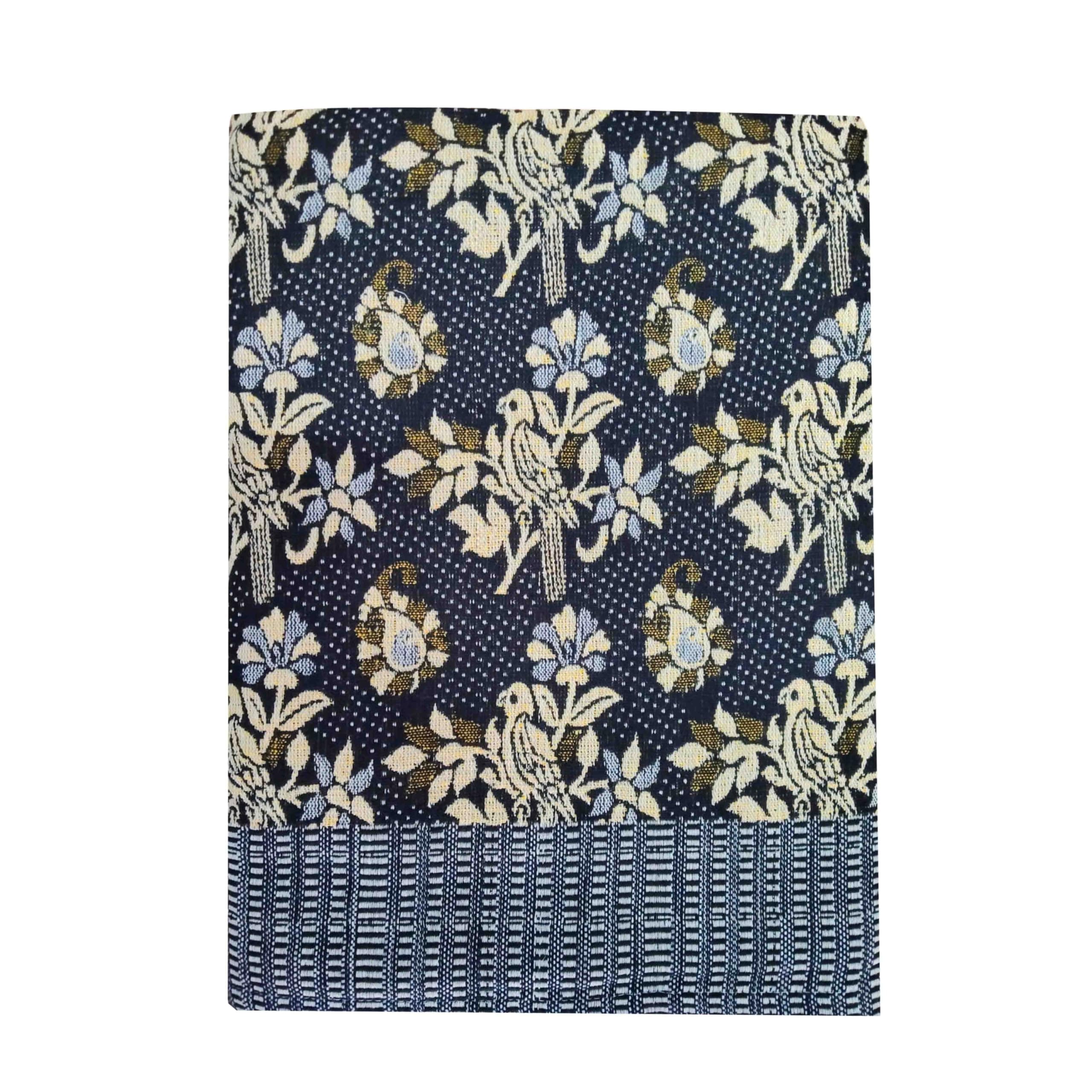 LITO LINEN AND TOWEL 310 GSM Solapur Chaddar Single Size Cotton Reversible Blanket for All Season 60" x 90" (Striped Green, 60"x90")