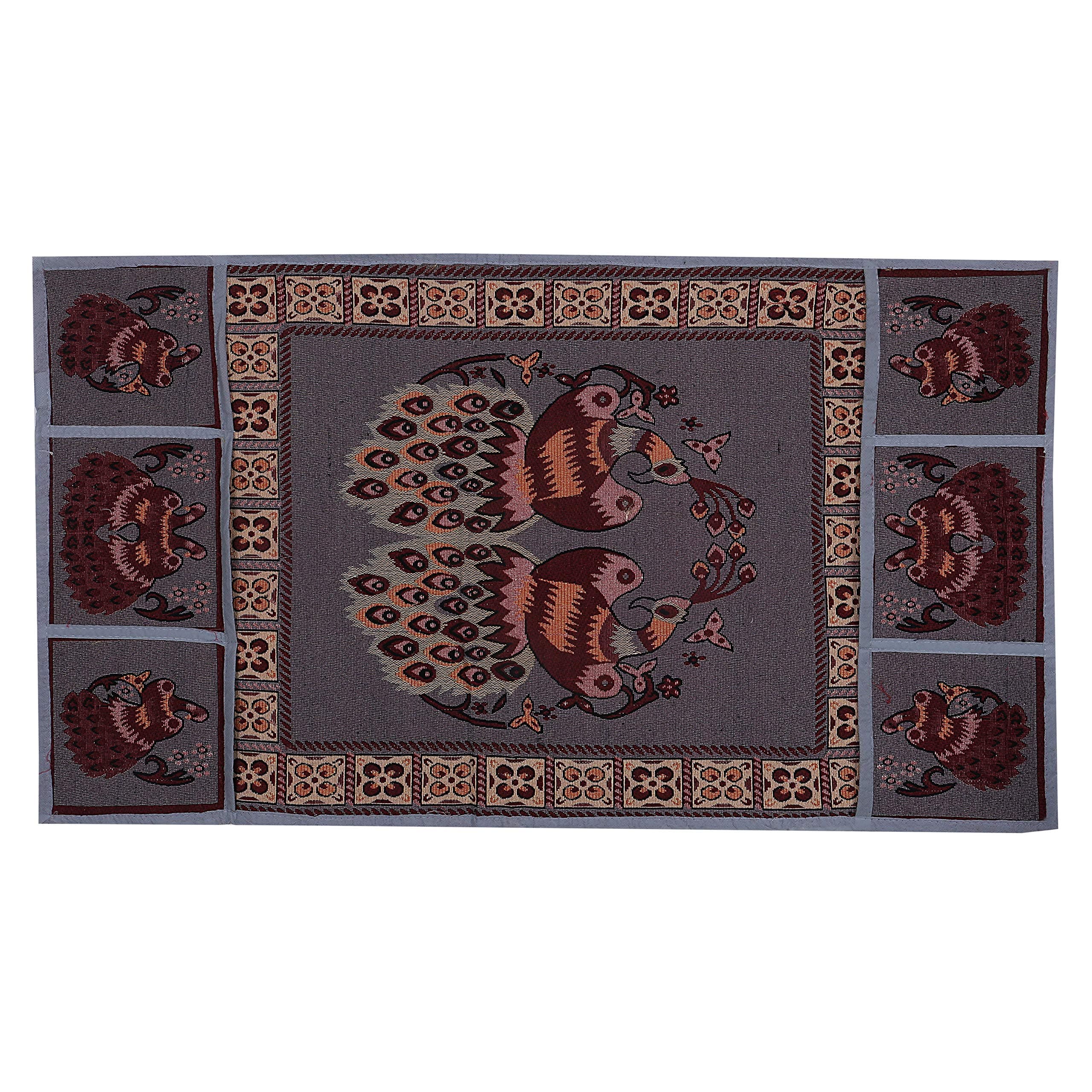 Kuber Industries Fridge Top Cover & Handle Cover Set | Polyester Refrigerator Cover & Handle Cover Combo Set