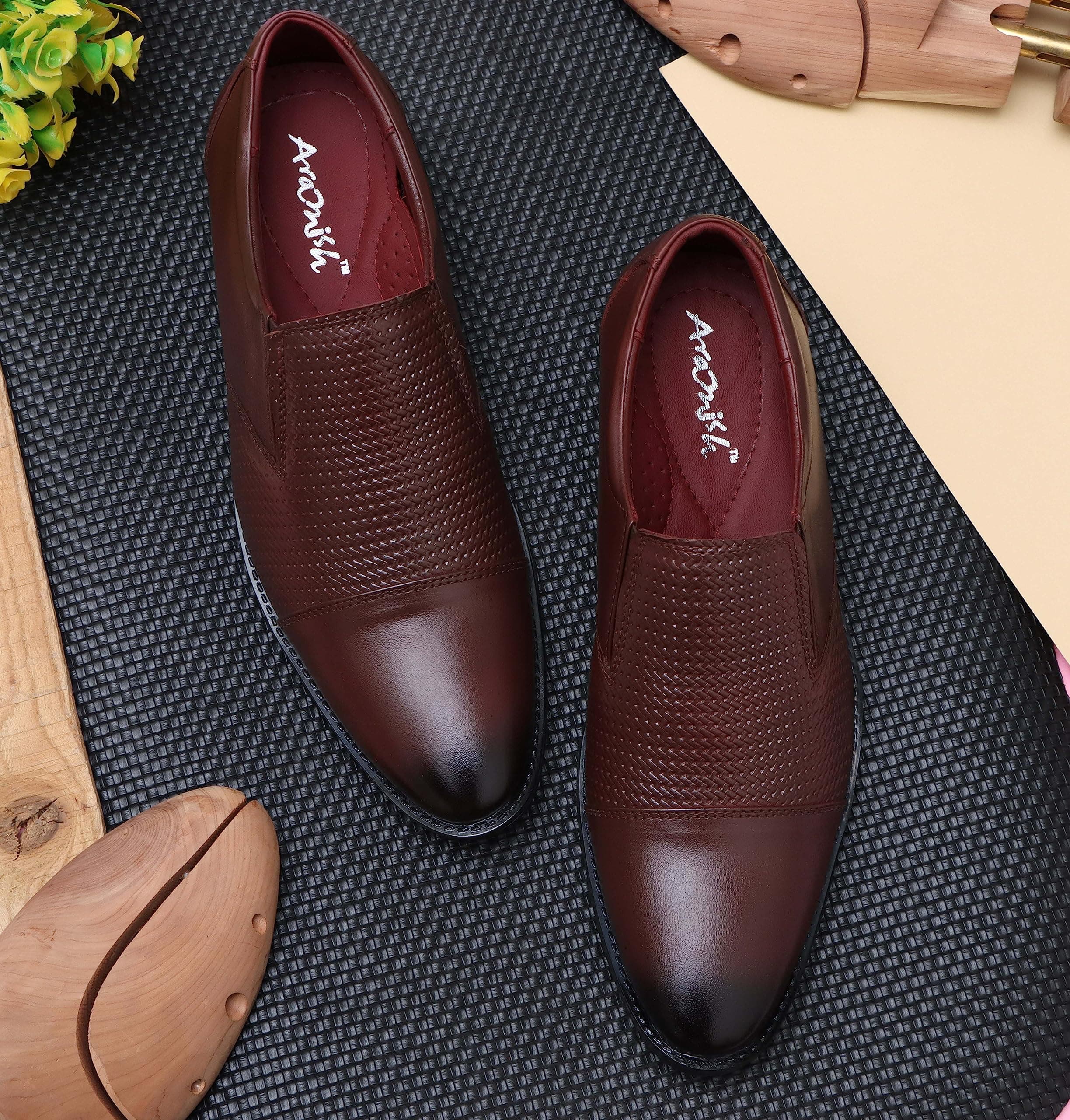 ARAMISH Men's Genuine Leather Formal Slipon Moccasin Shoes (UK 5 to 10 UK)