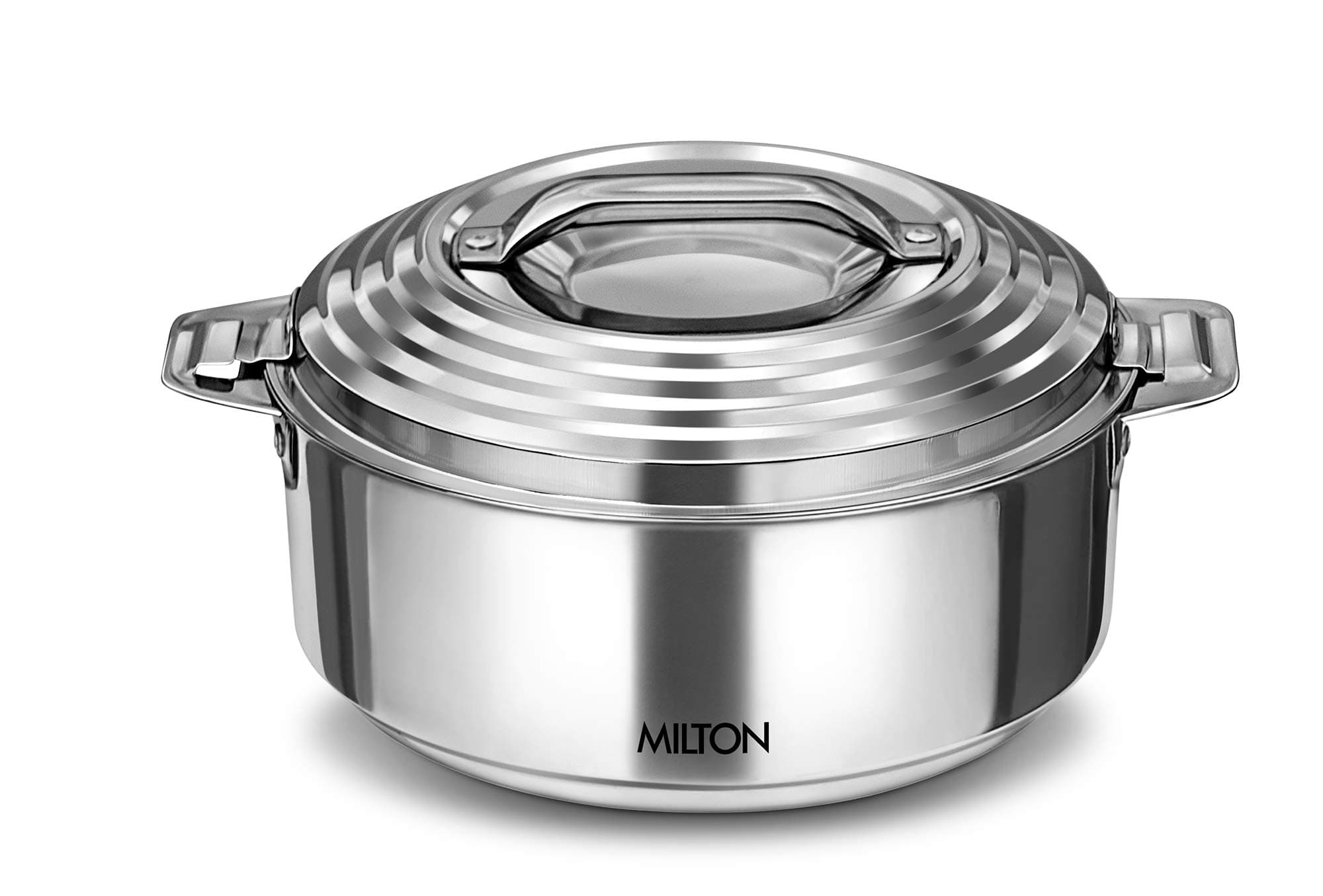MILTON Galaxia 1500 Insulated Stainless Steel Casserole, 2 L, Insulated Thermal Serving Bowl, Keeps Food Hot & Cold for Long Hours, Food Grade, Elegant Hot Pot Food Warmer/Cooler, Silver